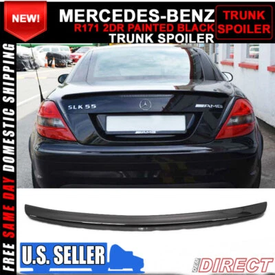 Se adapta a 05-10 Mercedes Benz Clase SLK R171 AMG Estilo Alerón de maletero Negro #040 ABS Foto 1 de 4