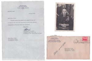 1955 General Maxwell D Taylor Autographed Photograph Letter Envelope - Picture 1 of 2