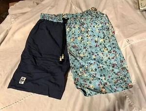 CHUMS Shorts Swim Trunks Patterned Light Blue/ Navy XLarge - Picture 1 of 7