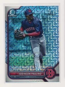 2022 Bowman Chrome Mega Mojo Refractor BCP-175 Eddinson Paulino Boston Red Sox - Picture 1 of 2