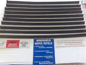 5 sets Vintage Windshield Wiper Refills 14" Nefco Fits OEM, Trico & Anco Blades - Picture 1 of 4