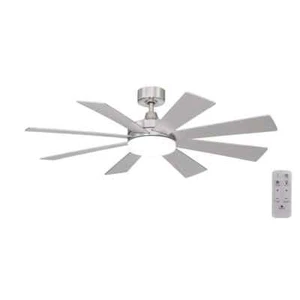 Hampton Bay Bayla 52 in Windmill Ceiling Fan LED Light and Remote Brushed Nickel - Picture 1 of 11