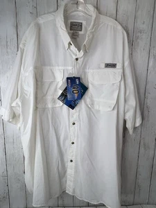 Mens NEW Bimini Bay Button Down White Short Sleeve Shirt Men 3XL - Picture 1 of 9