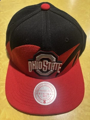 Ohio State Buckeyes Hat - Mitchell & Ness - O.G. SnapBack Shark Tooth -Brand New - Image 1 of 3