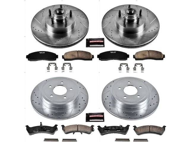 Комплект переднего и заднего тормозных колодок и ротора для 2003 Ford Explorer Sport RWD HQ599KQ - Изображение 1 из 1