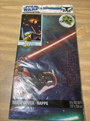 2009 HALLMARK STAR WARS nwt Table Cover and Birthday Banner - Image 1 of 4