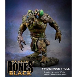 Reaper Miniatures Rock Troll #44002 Bones Black Plastic Unpainted Mini Figure - Picture 1 of 1