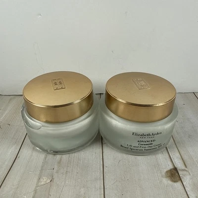 ✅ (2) CREMA DE DÍA FIRME Y LEVANTAMIENTO DE CERAMIDA AVANZADA ELIZABETH ARDEN 1,7 OZ ¡¡¡¡LEER!!!!! Foto 1 de 4