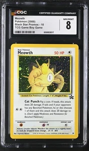 CGC 8 Meowth 2000 Black Star Promos 10 TCG Game Boy Game Graded Pokemon Karte - Bild 1 von 2
