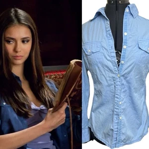 Top camicia CONVERSE ONE STAR ASO THE VAMPIRE DIARIES KATHERINE PIERCE taglia small - Foto 1 di 15