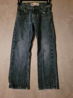 Jeans Levi's 514 para niños talla 8 W24 x L22 pierna recta lavado medio denim Foto 1 de 4