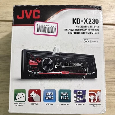 JVC KD-X230 MP3/USB/WMA WITH REMOVABLE FACE PANEL AND WIRING HARNESS - Image 1 of 4