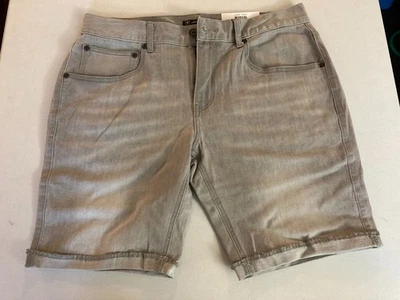 International Concepts Men's Cuffed Denim 9" Shorts Seashell Grey-30 - Image 1 of 4