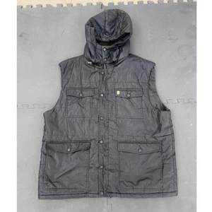 VTG Ecko Unltd. 2XL Mens Black Puffer Vest Hooded Full Zip Sleeveless Jacket - Picture 1 of 13