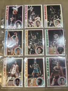 1978-79 Topps Basketball 9 Karten Lot - Bild 1 von 2