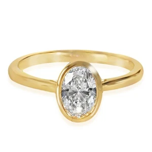 1 ctw Yellow Gold Lab-Grown Diamond Ring - Picture 1 of 2