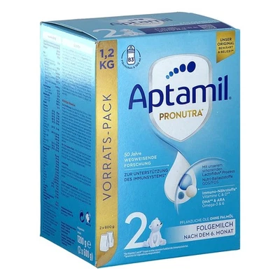 ✅ Aptamil Pronutra Folgenahrung 2 Vorratspack ab dem 6. Monat 1200g PZN 18354069 - Bild 1 von 2