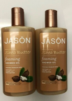 2X Foaming Shower Oil Nourishing Shea Butter Jason Natural Cosmetics 10oz Liquid