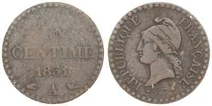 France - 1 Centime 1851-A - Picture 1 of 3