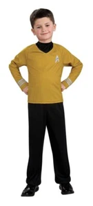 Captain Kirk Star Trek Movie Gold Shirt Fancy Dress Up Halloween Child Costume - Picture 1 of 8