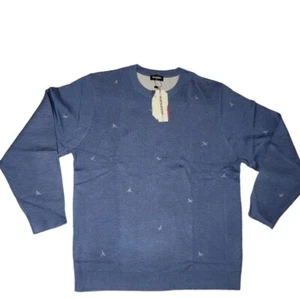 Dronkon Herren Regular Fit Rundhals Langarm Blau Pullover Gr. XL Brandneu - Bild 1 von 11