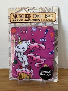 Munchkin Dice Bag Steve Jackson Games Unicorns Pink Candy April 2021 SJG5218 NiP - Picture 1 of 6