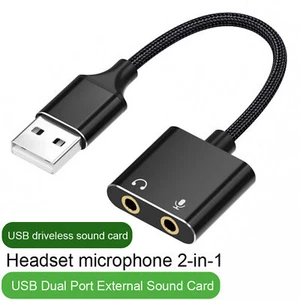 Sound Adapter Headphone Microphone Ports Anti-interference Usb to 3.5mm Audio - Afbeelding 1 van 12