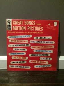 Hugo Montenegro – Great Songs From Motion Pictures (Vol. 3, 1945-1960) 1961 LP - Imagen 1 de 6