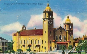 Postal de colección de la iglesia Corpus Christi Cathedral Texas TX - Imagen 1 de 2
