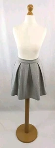 Grey Pleated Mini Skirt Size 6 - Picture 1 of 13
