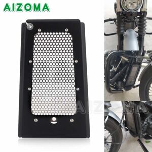 Black Anodized Radiator Grille Guard Cover Protector For Harley Softail Fat Bob