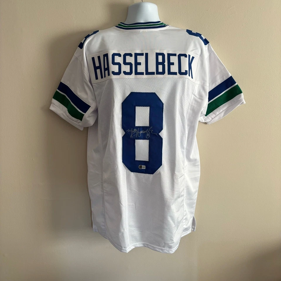 Camiseta deportiva estilo profesional firmada por Matt Hasselbeck de los Seattle Seahawks certificado de autenticidad JSA Foto 1 de 1
