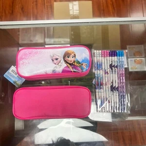 Estuche para lápices rosa congelado bolsa con cremallera para regreso a la escuela con lápices 12 piezas - Imagen 1 de 1