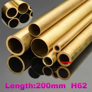 H62 Brass Tube Pipes Metal Tubing Copper Sleeve Pipe Length 200mm OD 2mm-100mm - Picture 1 of 41