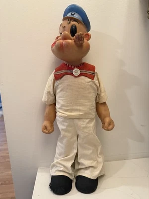 复古 Gund Mfg. Co. Popeye #411 塑料头部和手臂 * 罕见型号!* — 第 1/4 张图片