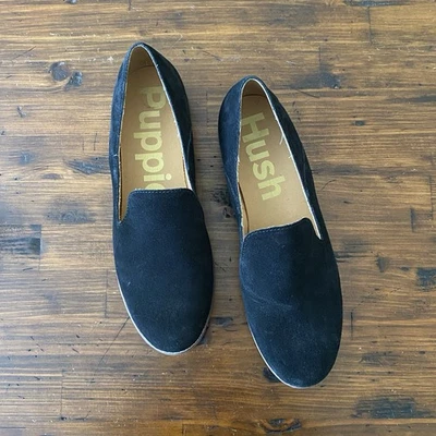 Mocasín para mujer Hush Puppies 9,5 gamuza Wren Moyen negro conducción clásica Foto 1 de 4