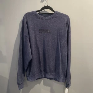 Taylor Swift The Eras Tour Large Crew Neck Blue Sweatshirt New With Tags - Picture 1 of 8