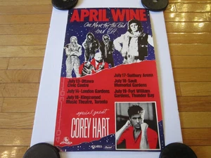 VINTAGE APRIL WINE & COREY HART "ONE MORE FOR THE ROAD TOUR 1984" CONCERT POSTER - Bild 1 von 9