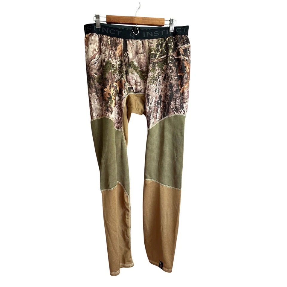 Cabelas Instinct Mens L/G Camo Thermal Base Layer Bottoms Hunting - Image 1 of 4