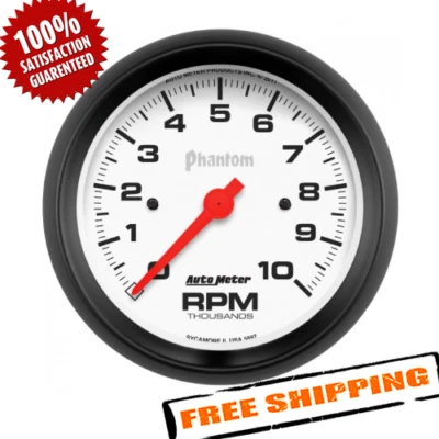 Auto Meter 5897 Phantom 3-3/8" In-Dash Tachometer Gauge, 0-10000 RPM - Image 1 of 3