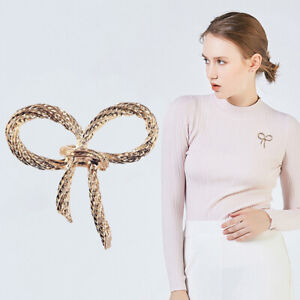 Fashion Bow Brooches for Women Bowknot Brooch Pin Safety Lapel PUY