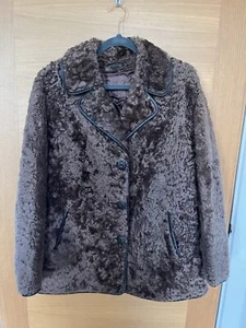 Vintage Chocolate Brown Shearling Coat - Picture 1 of 5