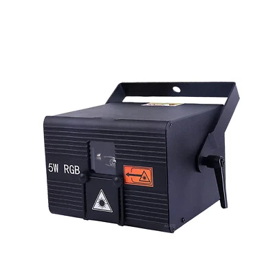 Laserlicht IOS Android App Fernbedienung 5W RGB iLDA DMX DJ Show Bühne Projektor - Bild 1 von 4