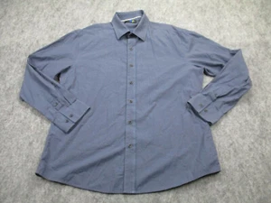 Vince Camuto Button Up Shirt Mens Extra Large Blue Striped Long Sleeve Casual - Picture 1 of 8