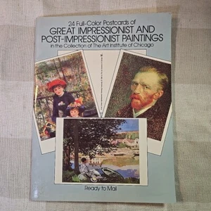 Great Impressionist Painting Book Of 24/ Postcards Art Institute of Chicago - Picture 1 of 4