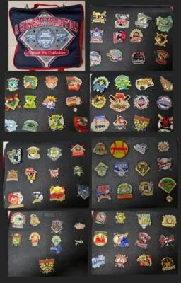 LOT OF 81 LITTLE LEAGUE BASEBALL PIN COLLECTION CIRCA 2013 COOPERSTOWN w/ CASE - Изображение 1 из 4