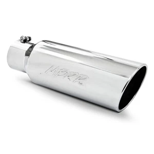 MBRP T5130 T304 Stainless Steel Exhaust Tip 6" Outlet 4" ID Inlet 18" Long Roll - Picture 1 of 2