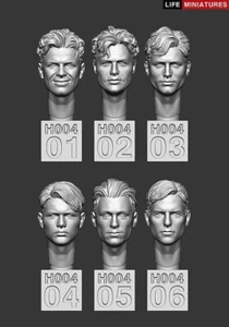 Life Miniatures Bare Head set 6 Heads (1) 1/35th Unpainted figure kit - Picture 1 of 7