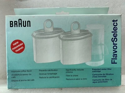 Filtro de agua Braun KWF2 KFT16 - Paquete de 2 - Nuevo sellado Flavorselect Foto 1 de 2