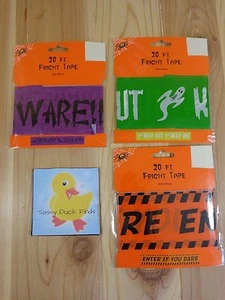 Halloween FRIGHT TAPE 20 ft Plastic Decoration YOU PICK ONE - Picture 1 of 5
